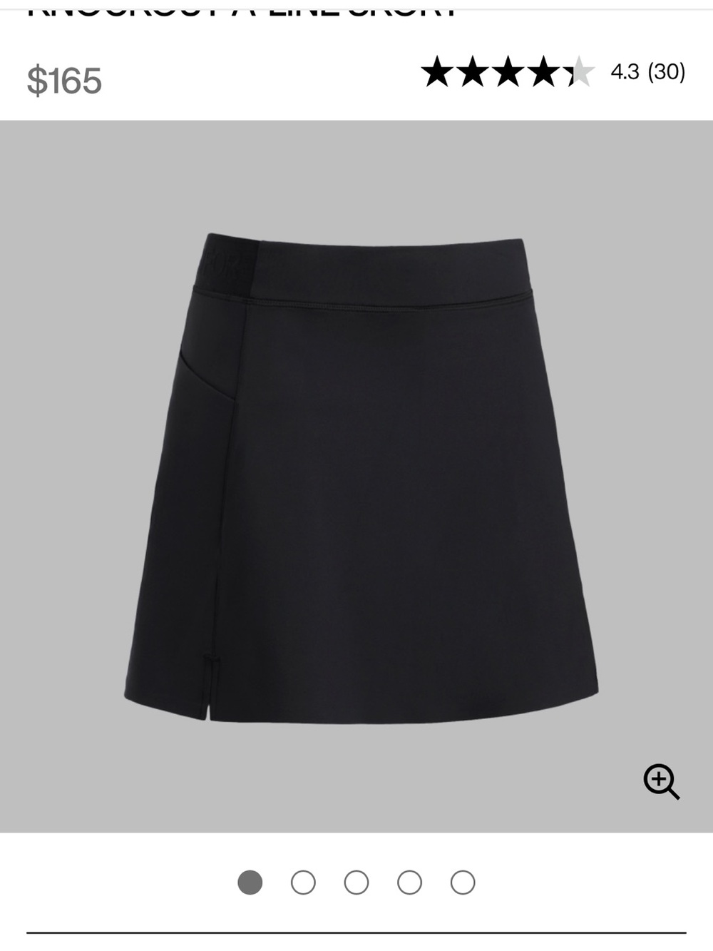 G/FORE Black A-Line Golf Skort